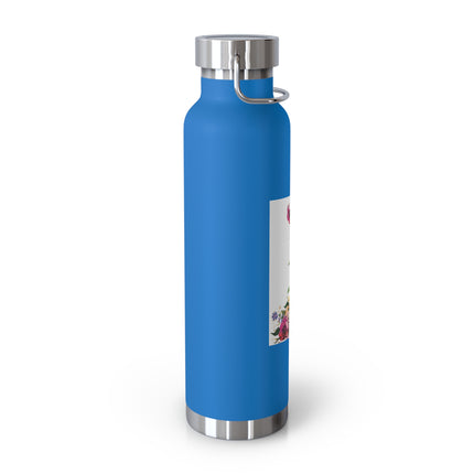 Blooming Splendor: A Floral Transformation Copper Vacuum Insulated Bottle, 22oz