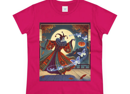 Court Magician with Ghost Butterflies Women's Midweight Cotton Tee