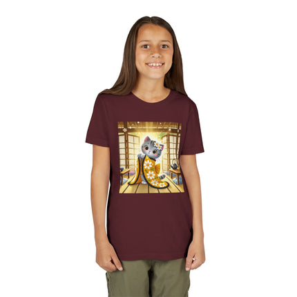 Playful Kitten in the Tea Room Youth Short Sleeve Tee