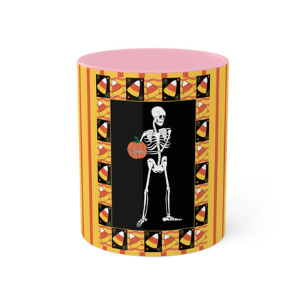 Candy Corn Skeleton Colorful Mugs (11oz, 15oz)