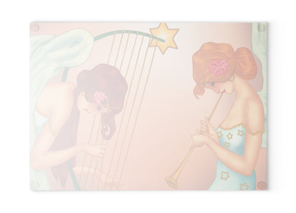 Heavenly Angel Duet Glass Cutting Board