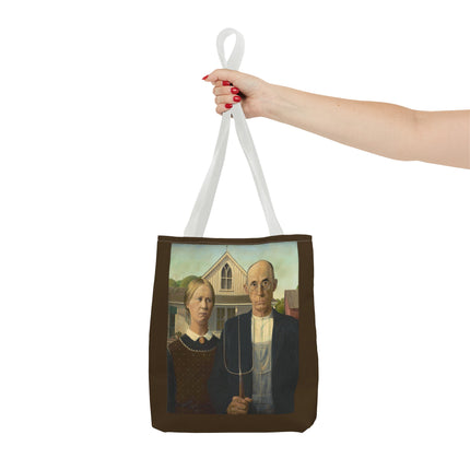 American Gothic by Grant Wood Tote Bag (AOP)