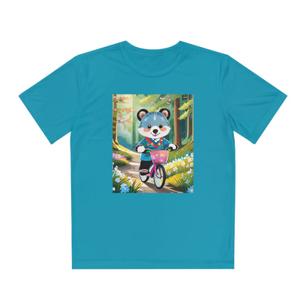 Furry Cyclist Youth Competitor Tee – Woodland Adventure & Playful Charm