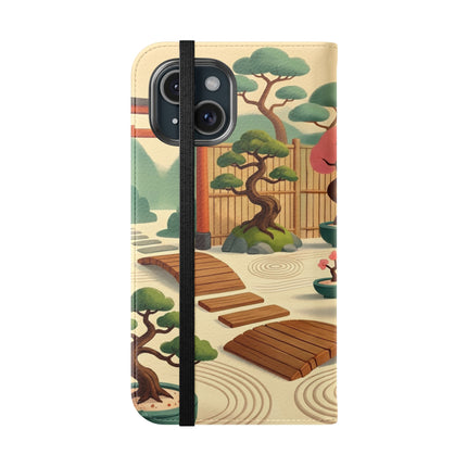 🏹🌸 Archer Kitten in the Zen Garden Flip Case – Focus, Whimsy & Zen Balance