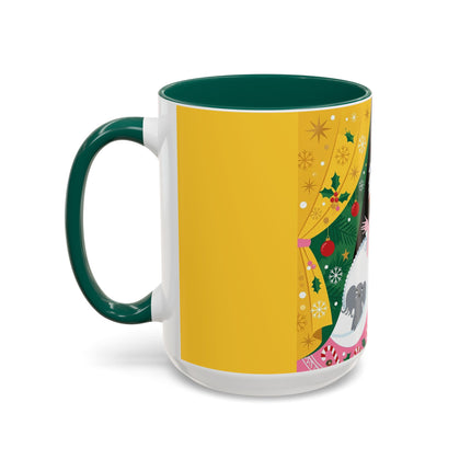💌🎄 The Christmas Letter Of Holly House Colorful Mug – Whimsical Art Deco Holiday Charm