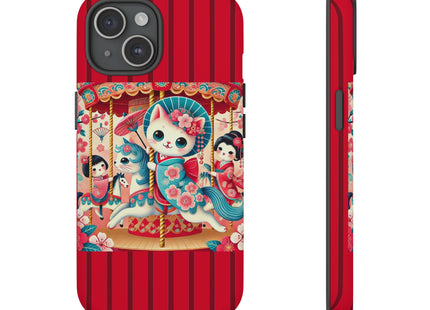 Geisha Kitten's Enchanted Carousel Phone Cases