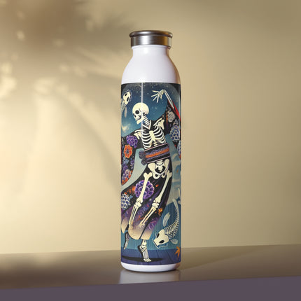 Skeleton Kabuki Performer Slim Water Bottle