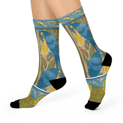 Eagle and Oak, Macaws and Corn by Maurice Pillard Verneuil Cushioned Crew Socks