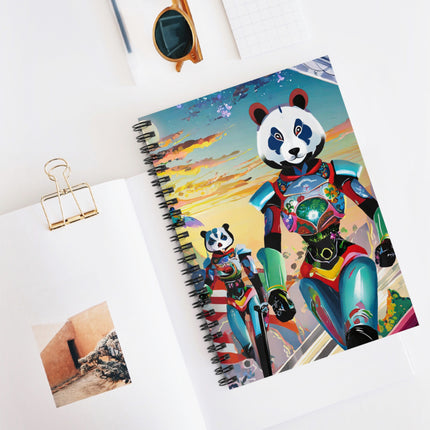 Cyber Punk Robots Spiral Notebook - Ruled Line