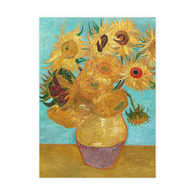 Vase with Twelve Sunflowers by Vincent Van Gogh Postcards (envelopes included) - Bundles of 10, 30, 50 Pieces