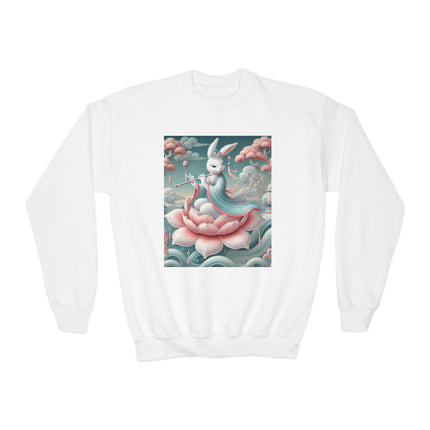 Lotus Garden Melody Youth Crewneck Sweatshirt – Serenity, Harmony & Dreamlike Beauty