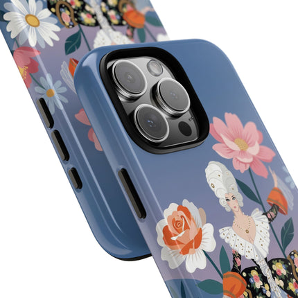 🌸🎀 The Grand Floral Promenade Phone Case – Art Deco Fashion Fantasy