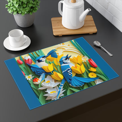 Blue Jays in a Spring Garden Placemat, 1pc