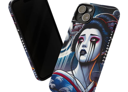Geisha’s Black Ink Tears Phone Cases