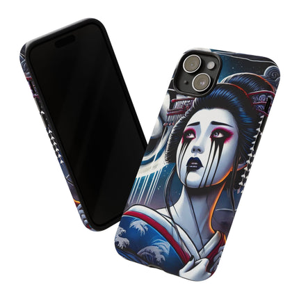Geisha’s Black Ink Tears Phone Cases