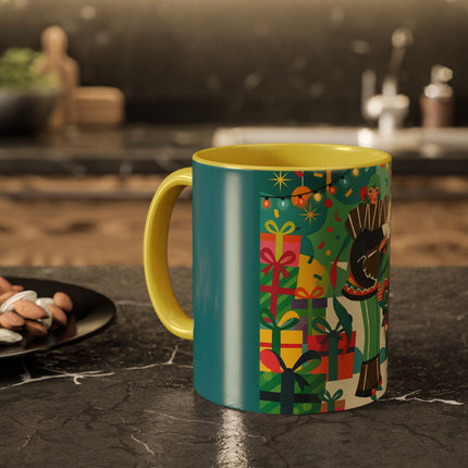 🎄✨ The Lady Of The Christmas Ornament Colorful Mug – Art Deco Holiday Fantasy