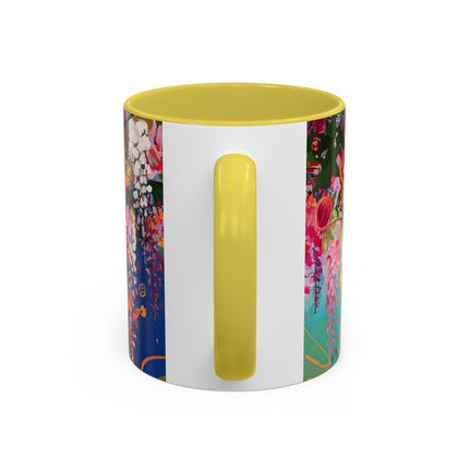 Golden Wisteria Elegance Colorful Mugs (11oz, 15oz)