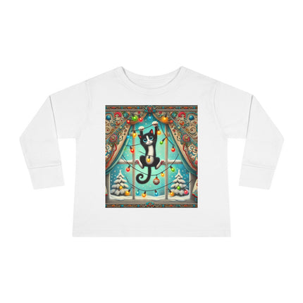 Mischief in Tinselland Toddler Long Sleeve Tee