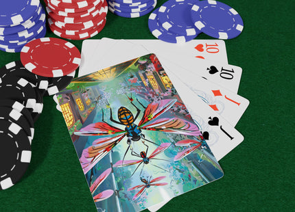 Neon Swarm Playing Cards