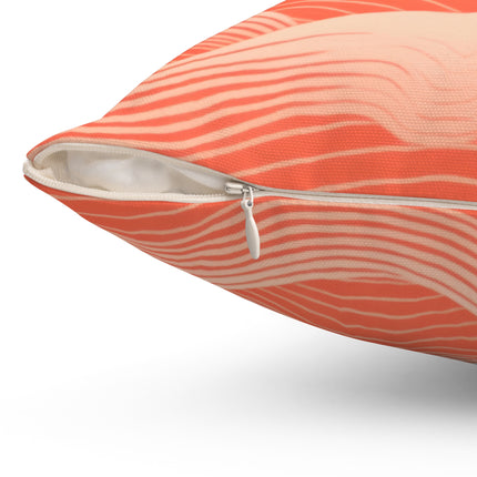 Hues of Orange Wave Patterns and Beige Wave Pattern