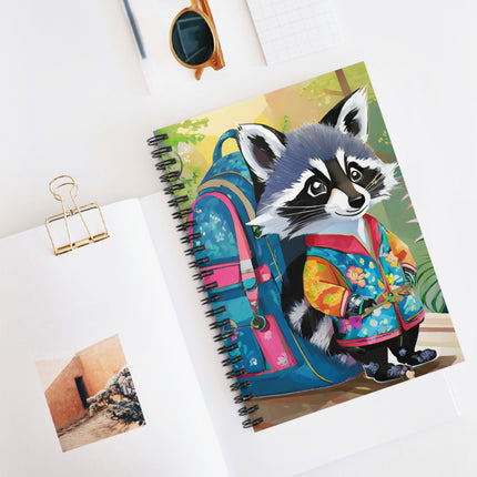 Baby Racoon Spiral Notebook - Ruled Line