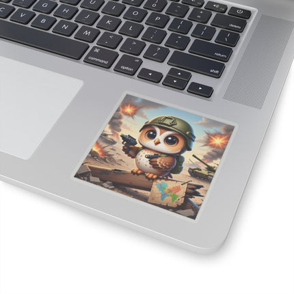 🦉🌟 The Owl on the Front Lines Kiss-Cut Sticker – Courage & Quiet Strength