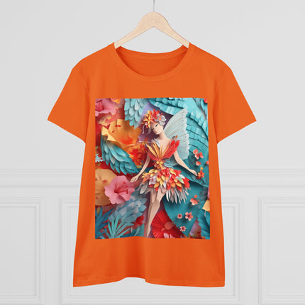 Hibiscus Fairy Women's Midweight Cotton Tee