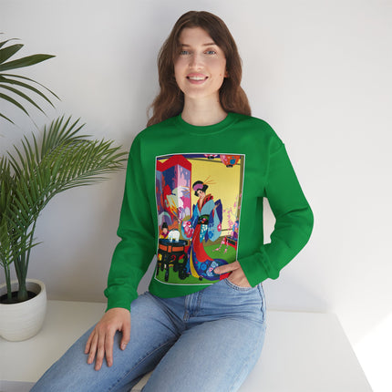 A Timeless Journey by Umberto Brunelleschi Heavy Blend™ Crewneck Sweatshirt