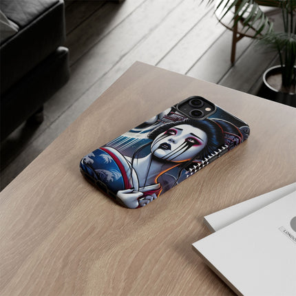 Geisha’s Black Ink Tears Phone Cases