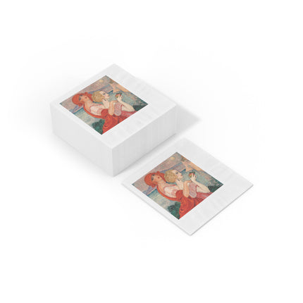 Sur la Route d'Anacapri by Gerda Wegener White Coined Napkins