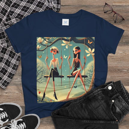 Whispers on the Spring Swing Cotton Tee