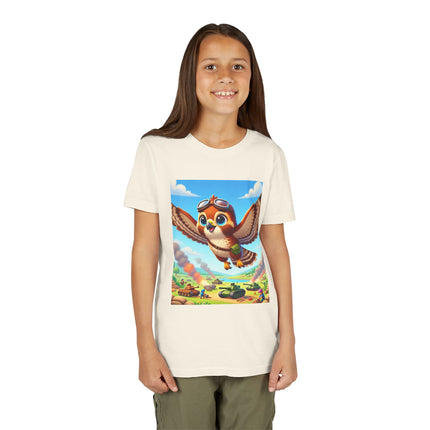 Red-Tailed Hawk in Battle Youth Short Sleeve Tee