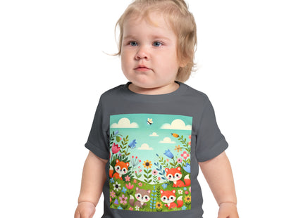 Fox Cubs in Bloom Baby Short Sleeve T-Shirt