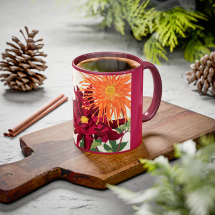 Dahlia Flower by Tanigami Kônan Colorful Mugs (11oz, 15oz)