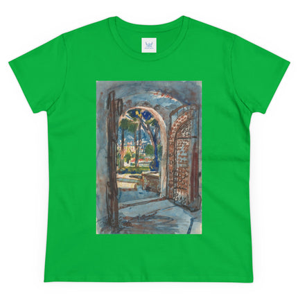Gate in S. Miniato by Martin Monnickendam Women's Midweight Cotton Tee