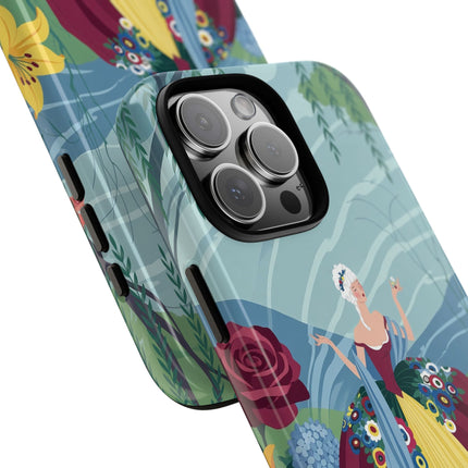 🌹🌿 The Willow Garden Promenade Phone Case – Art Deco Floral Elegance