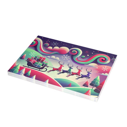 Festive Reindeer Flight Postcard Bundles (envelopes included)