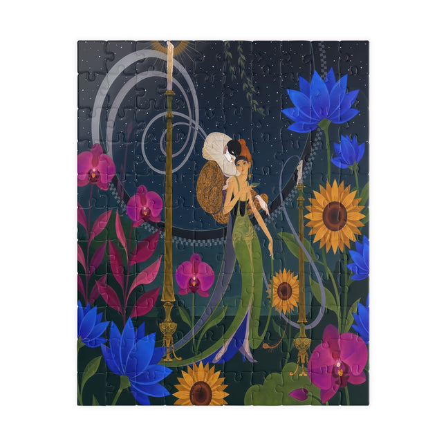 🌙🕯️ The Lady Of The Midnight Garden Puzzle – Art Deco Nocturne