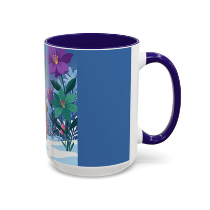 🌹❄️ The Holly Rose Of Winter Colorful Mug – Art Deco Christmas Garden