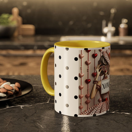 Fashionably Yours, XOXO Colorful Mugs (11oz, 15oz)