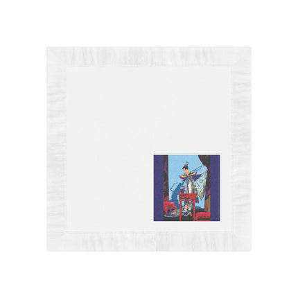 A Visual Journey by Umberto Brunelleschi White Coined Napkins