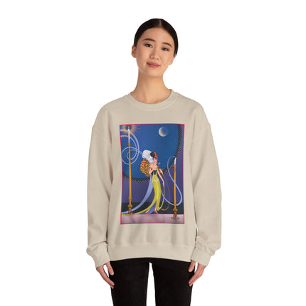 Smoke and Secrets: A Glamorous Encounter in Prohibition Era Heavy Blend™ Crewneck Sweatshirt