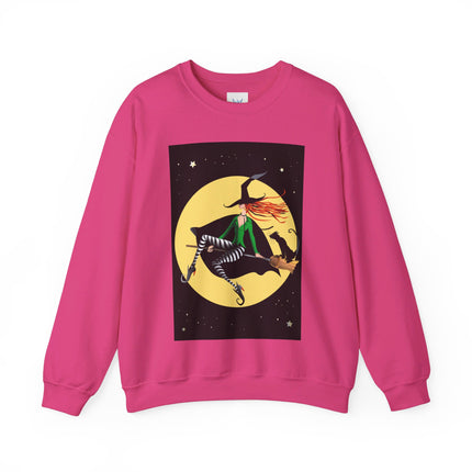 A Witch’s Moonlit Flight Unisex Heavy Blend™ Crewneck Sweatshirt