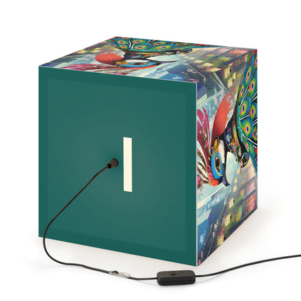 Techno Plumes Light Cube Lamp