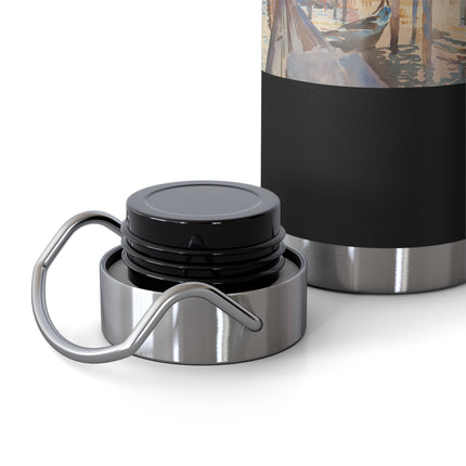 Gondola Moorings on the Grand Canal by John Singer Sargent Copper Vacuum Insulated Bottle, 22oz