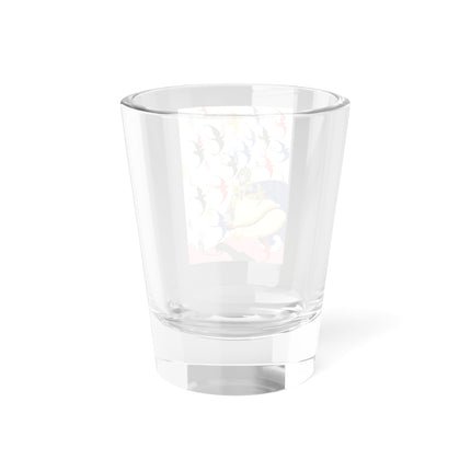 Flight of the Songbirds Shot Glass – Theatrical Whimsy & Colorful Harmony