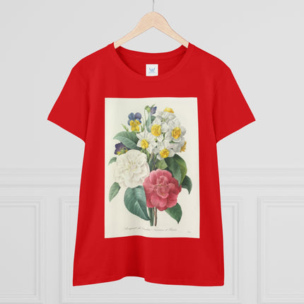 Choix des plus belles fleurs, Plate 015 by Pierre Joseph Redouté Women's Midweight Cotton Tee