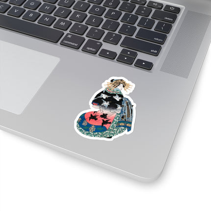 Japanese Woman by Keisai Eisen Kiss-Cut Stickers (4 Sizes)