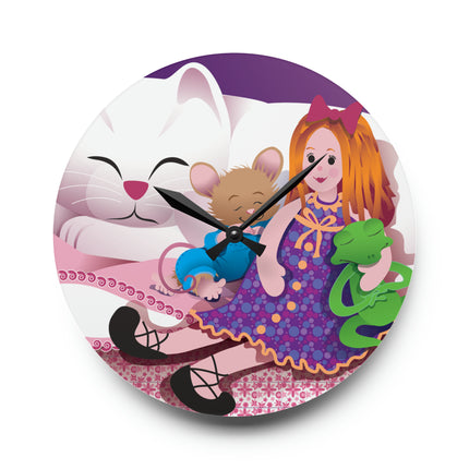 Joy of Friendship Acrylic Wall Clock, Round and Square