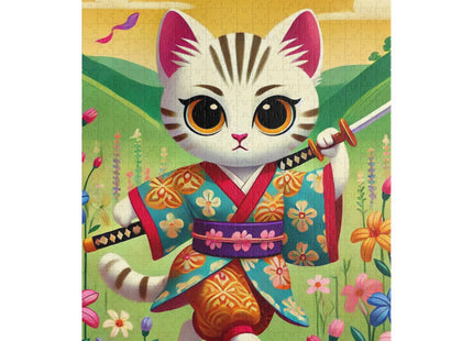 Samurai Kitten Spiral Puzzle (110, 252, 520-piece)